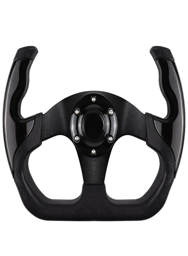 QYMOPAY Universal Racing Steering Wheel, 6 Bolt Anti-Slip Leather and Aluminum Gaming Steering Wheel with Horn Button for Racing/Car Sim Driving/JDM Sports - Image 1